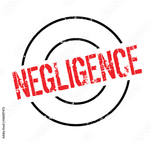 Negligence rubber stamp. Grunge design with dust scratches. Effects can be easily removed for a clean, crisp look. Color is easily changed.