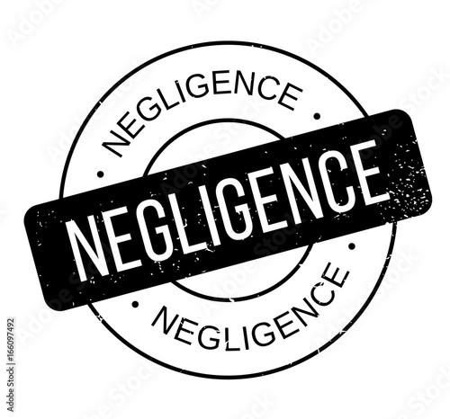 Negligence rubber stamp. Grunge design with dust scratches. Effects can be easily removed for a clean, crisp look. Color is easily changed.