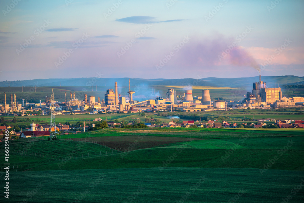 Fototapeta premium Pollution factory