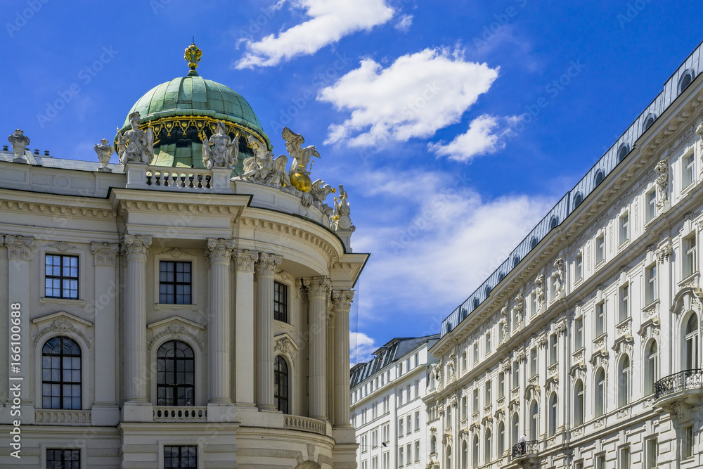 Hofburg Palace at Michaelerplatz, Habsburg Empire landmark in Vienna, Austria
