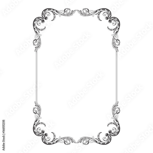 Ornament vintage baroque vector