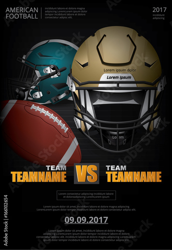American football Poster Vector Illustration