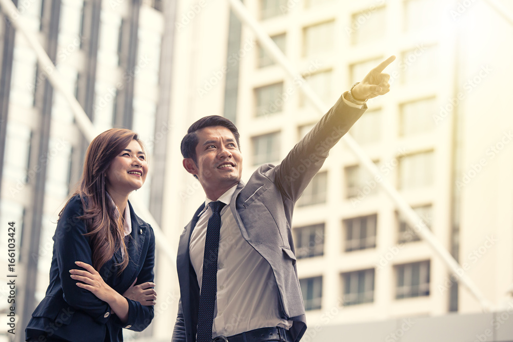 Businesspeople with happy emotion at the city, People with business success concept. 20-30 year old. Businesspeople with happy emotion at the city, People with business success concept. 20-30 year old.