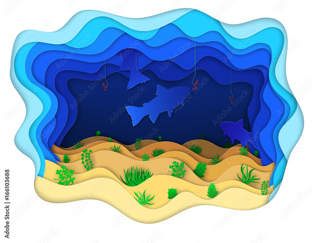 illustration of a fish eating a bait from a worm illustration of a fish eating a bait from a worm