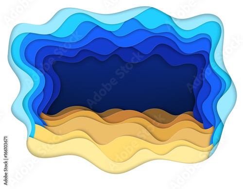 illustration of sea bottom and sand waves