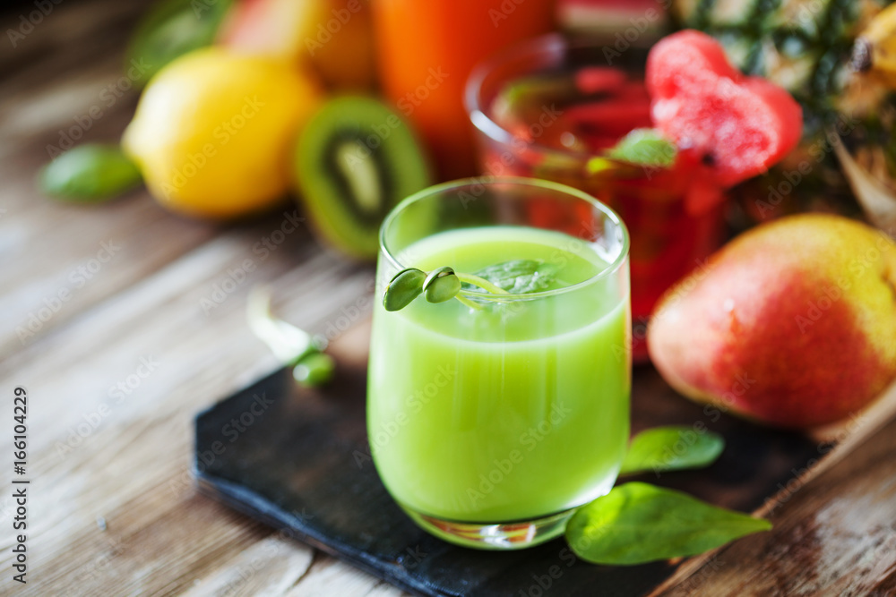 Assorted fresh fruit and vegetable juices Assorted fresh fruit and vegetable juices