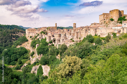 Sorano  a town built on a tuff rock  is one of the most beautiful villages in Italy.