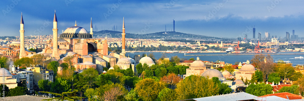 Naklejka premium Muzeum Hagia Sophia (Ayasofya Muzesi) w Stambule, Turcja