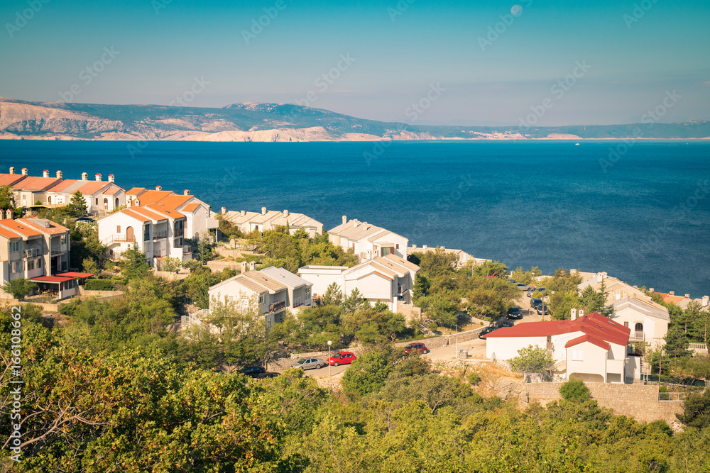 The pristine coastline and crystal clear water of the island of Rab.