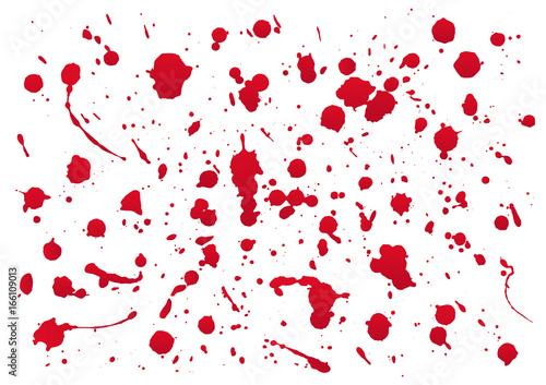 Fototapeta Naklejka Na Ścianę i Meble -  set of blood for halloween decoration, vector illustration, set 4