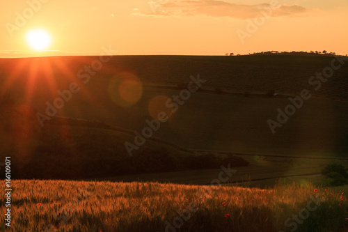Countryside sunset