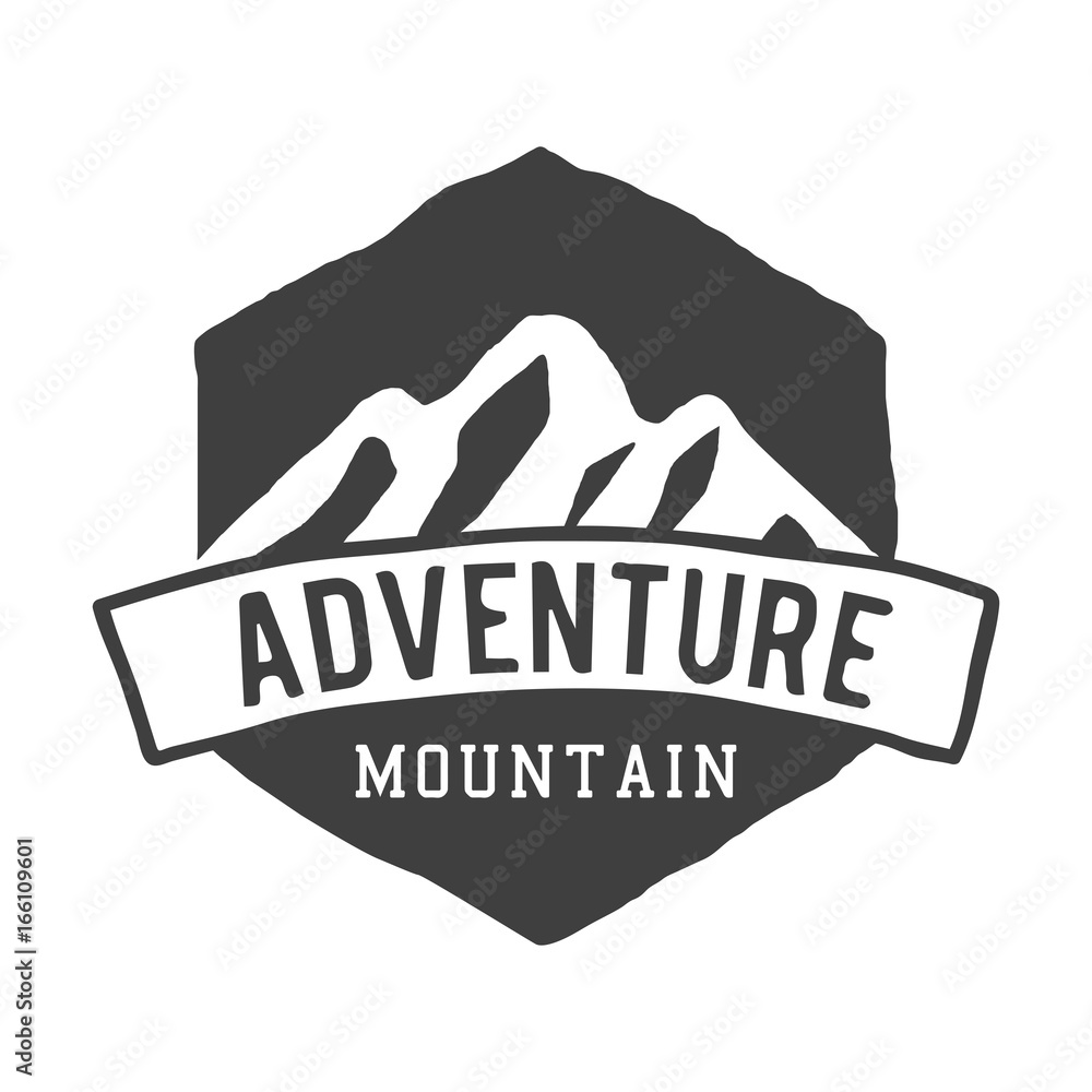 Hipster Hand Draw Mountain Logo
