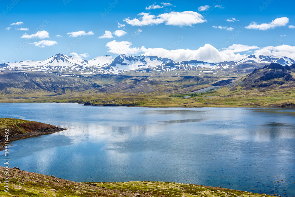 Icelandic lake on a background of mountains Icelandic lake on a background of mountains