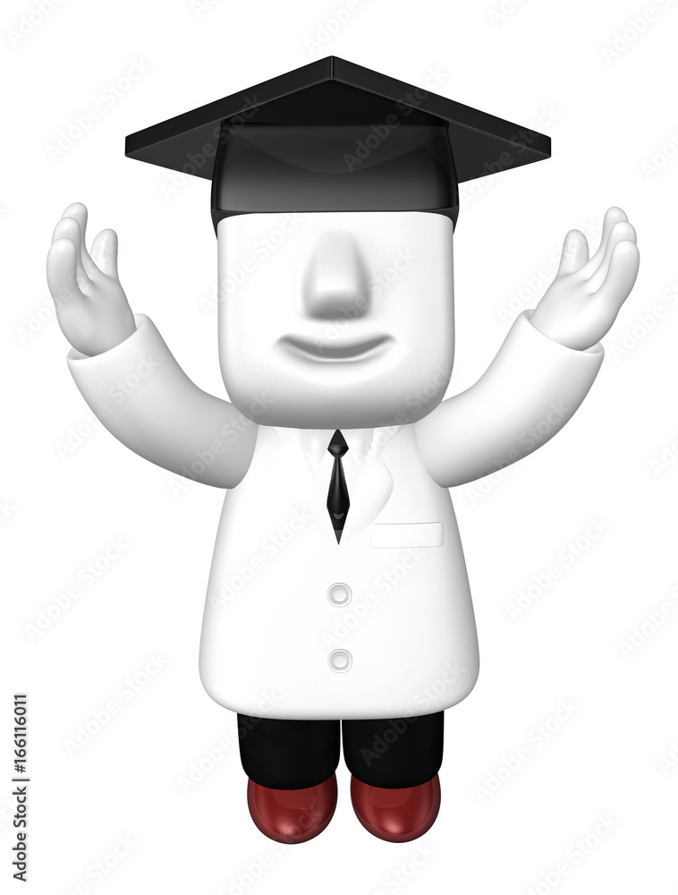 3d doctor standing with his open arms. 3D Square Man Series. 3d doctor standing with his open arms. 3D Square Man Series.