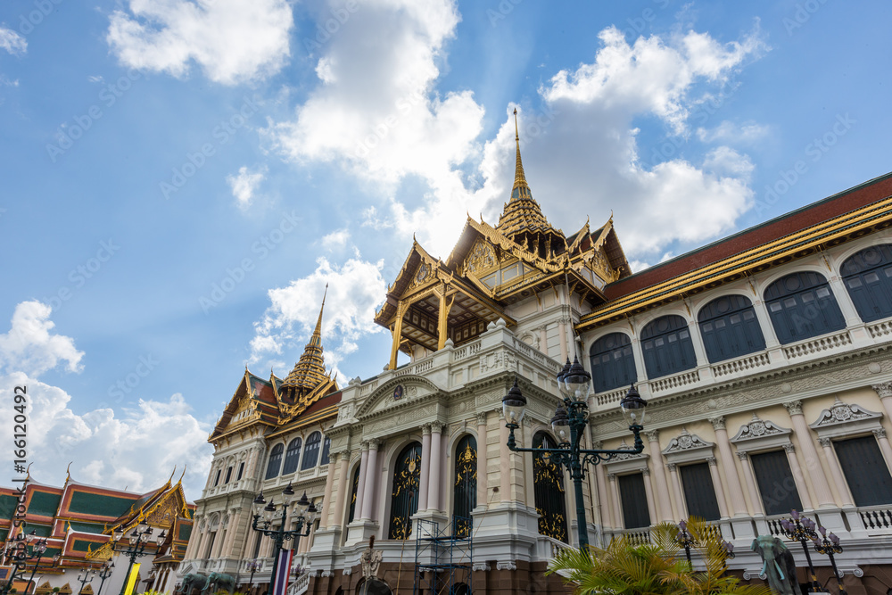 Royal grand palace in Bangkok, Thailand in sunny day
