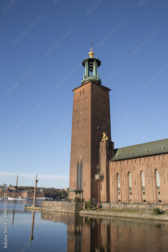 Tower of City Hall - Stadshuset; Stockholm; Sweden