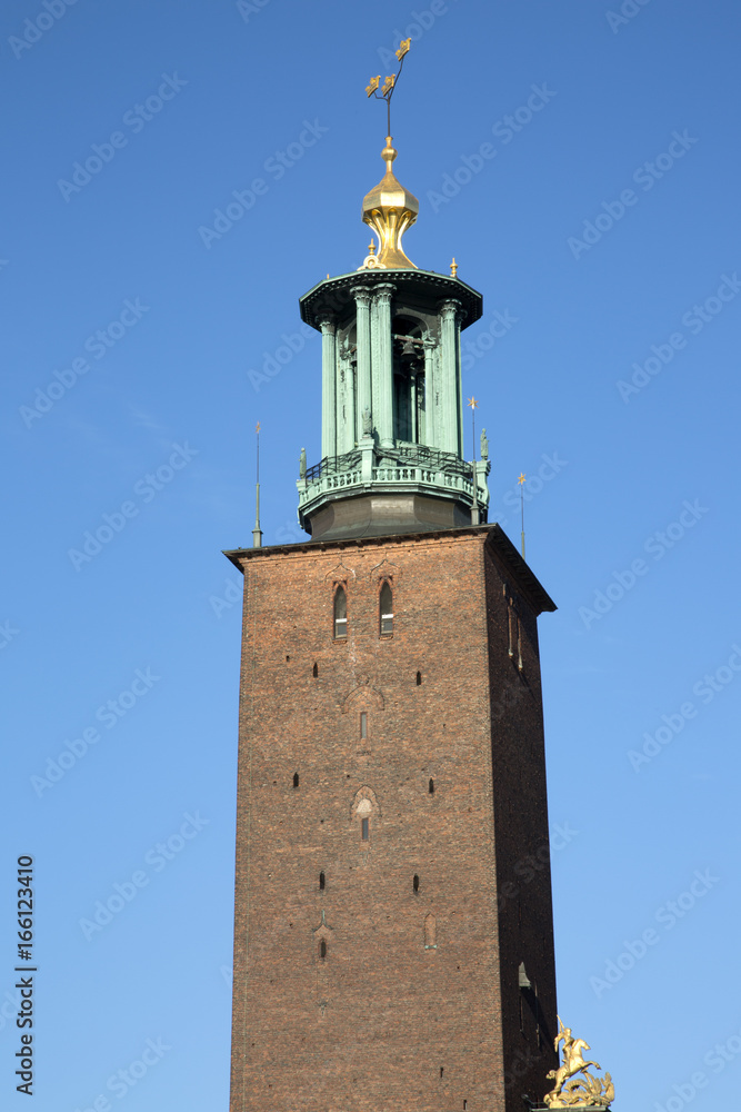 Tower at City Hall - Stadshuset; Stockholm; Sweden