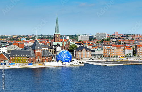 Valokuvatapetti Cityscape of Aarhus in Denmark