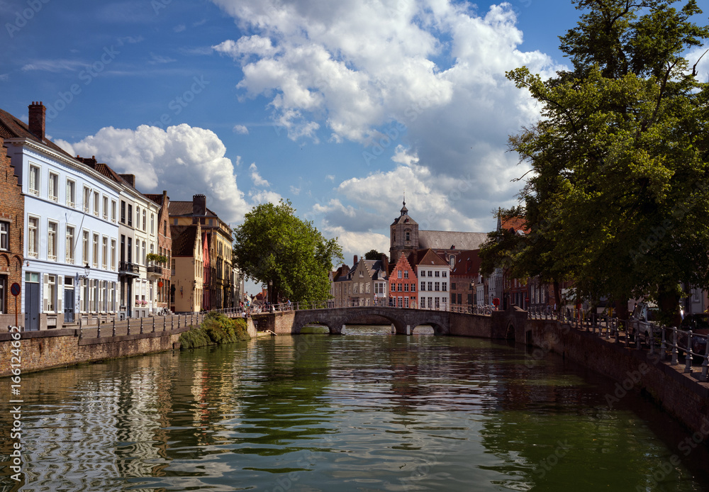 Bruges canals and bridges.