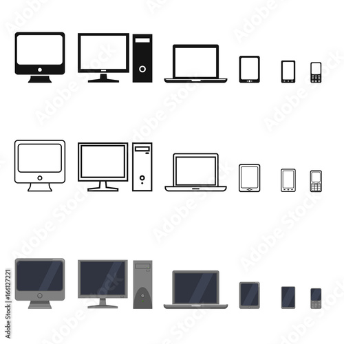 Vector Set of Device Icons.