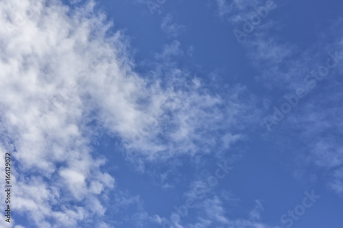 Clouds in the blue sky.