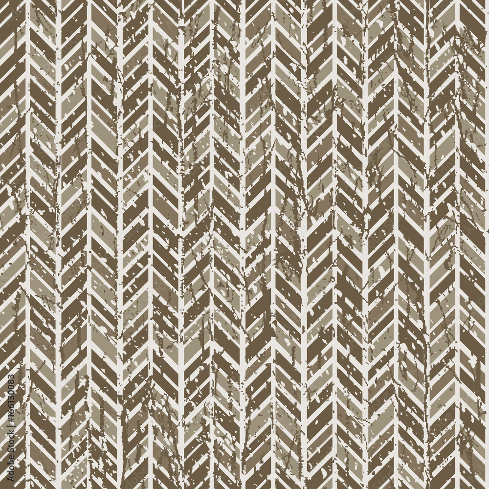 Abstract Herringbone Pattern in Brown