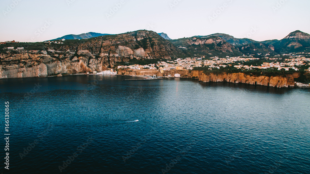 Fototapeta premium The coastline of Italy is from the air