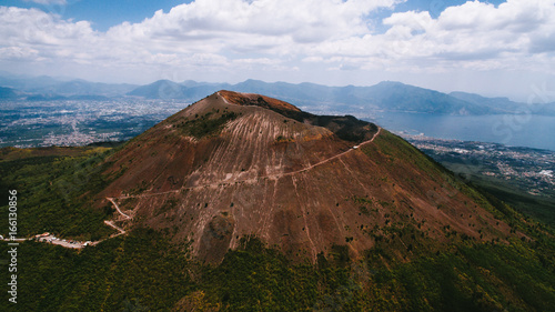 Vesuvius volcano from the air photo