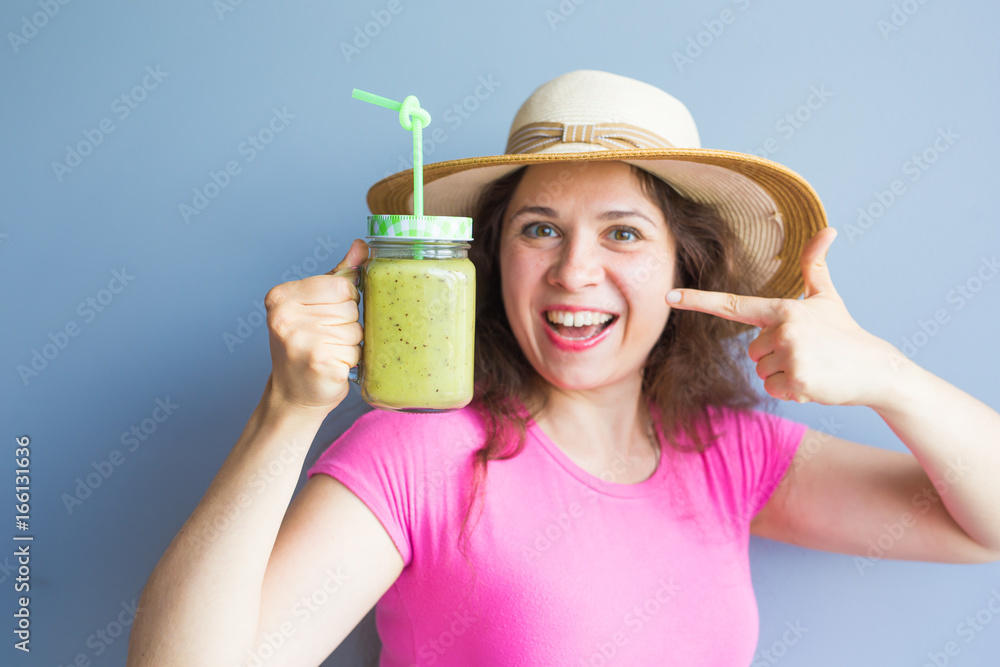 Organic Food. Healthy Eating Woman Drinking Fresh Raw Green Detox Vegetable Juice. Healthy Lifestyle, Vegetarian Meal. Drink Smoothie. Organic Food. Healthy Eating Woman Drinking Fresh Raw Green Detox Vegetable Juice. Healthy Lifestyle, Vegetarian Meal. Drink Smoothie.