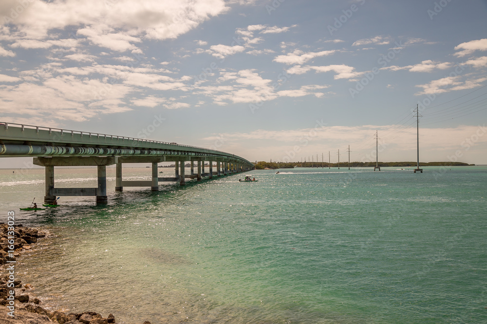 Bridge in the Keys. Exposure done in this beautiful island of the Keys, USA.