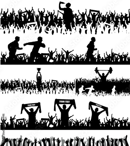 Collection of silhouettes of sports people