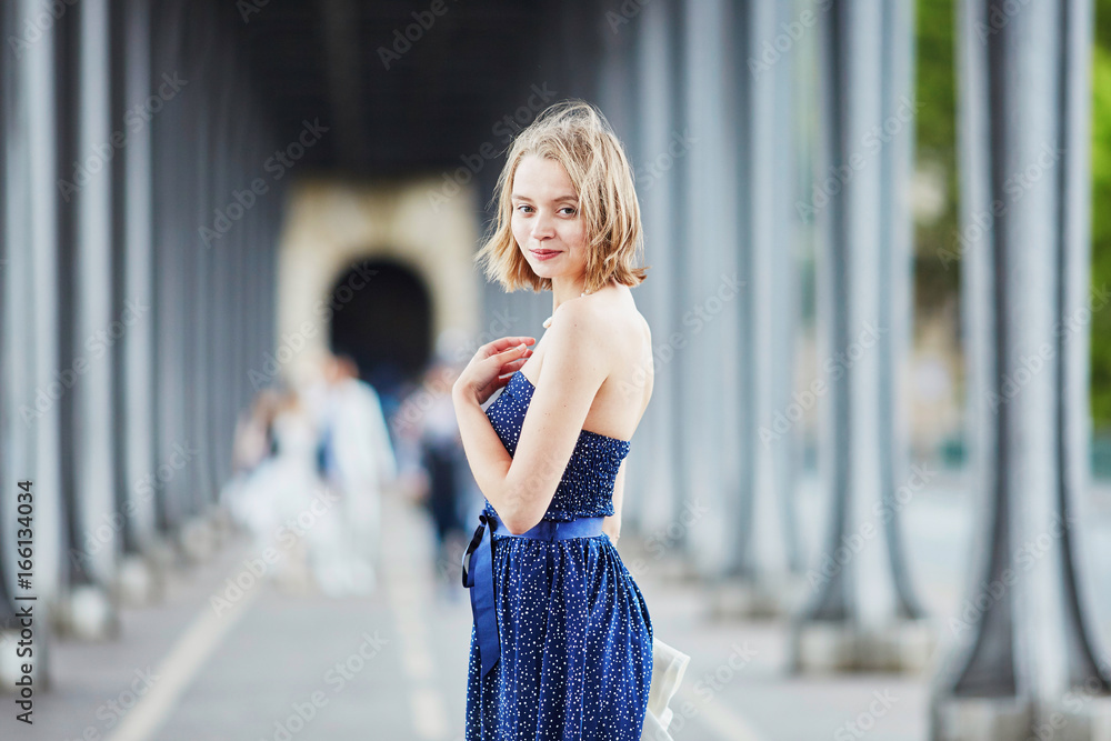 Young woman in Paris outdoors