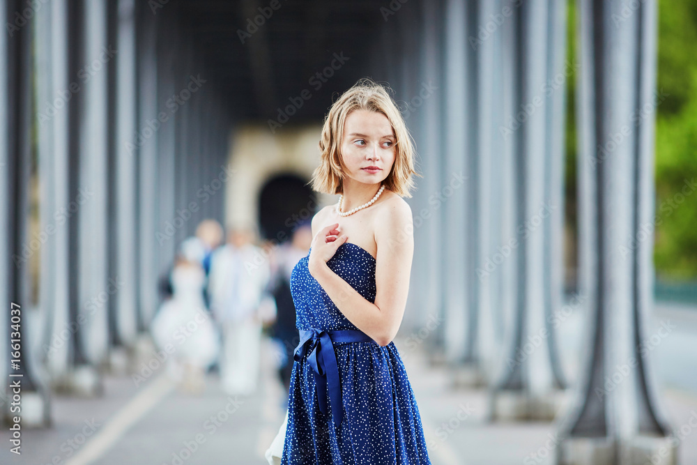 Young woman in Paris outdoors Young woman in Paris outdoors