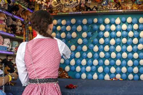 Tableau sur toile Shooting gallery at Oktoberfest in Munich, Germany, 2016