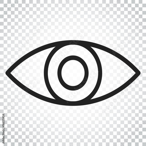 Simple eye icon vector. Eyesight pictogram in flat style. Simple business concept pictogram.