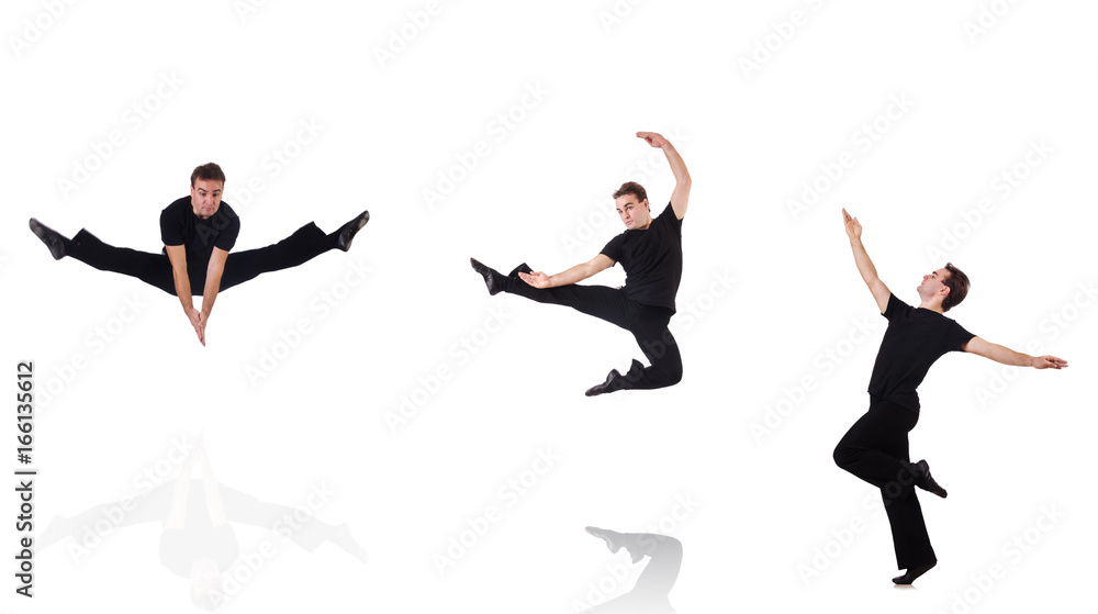 Dancer isolated on the white background