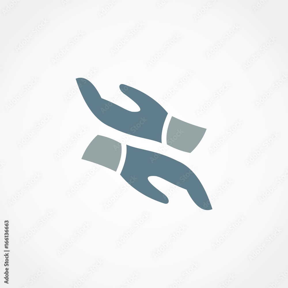 Obraz premium hand icon logo