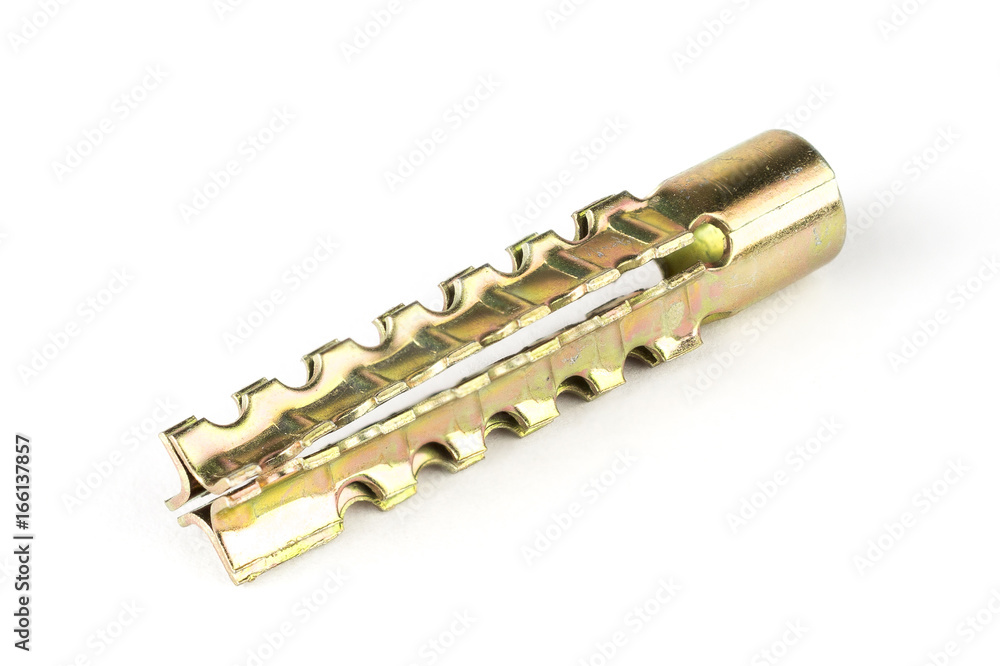 Naklejka premium Metal dowels on white background