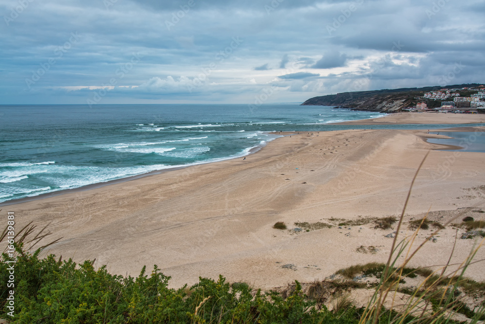 Bom Sucesso beach in Obidos, Portugal.