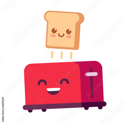 фотография Funny toast and toaster