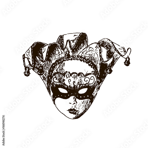 Carnival mask isolated icon. Venice
