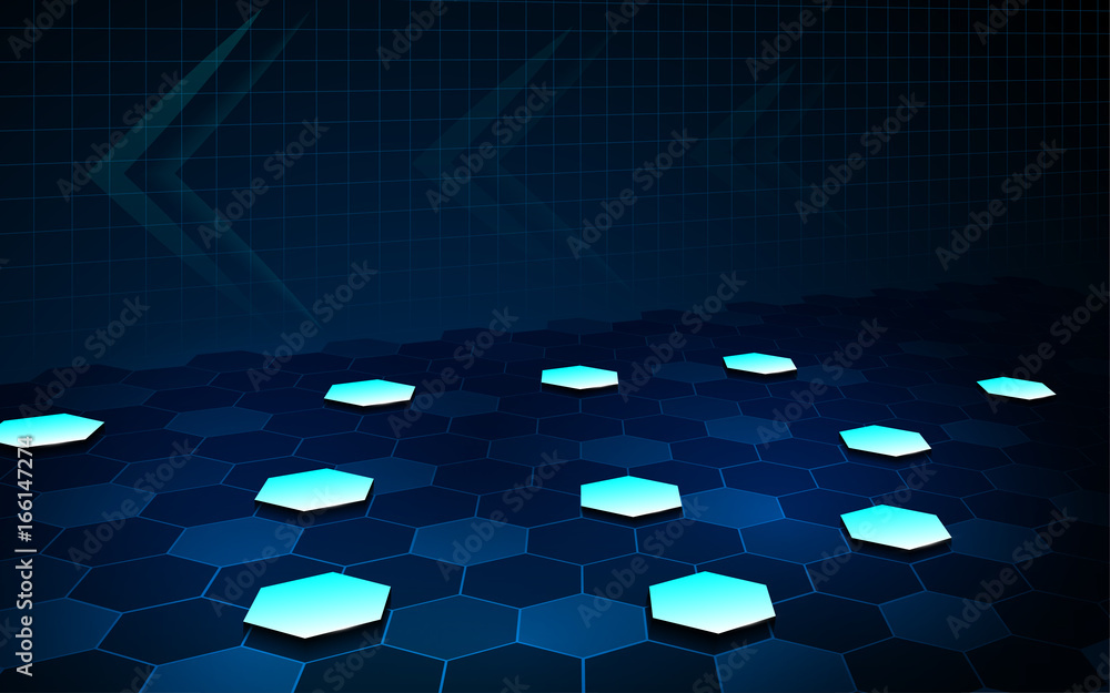 hexagon pattern hi tech innovation concept background