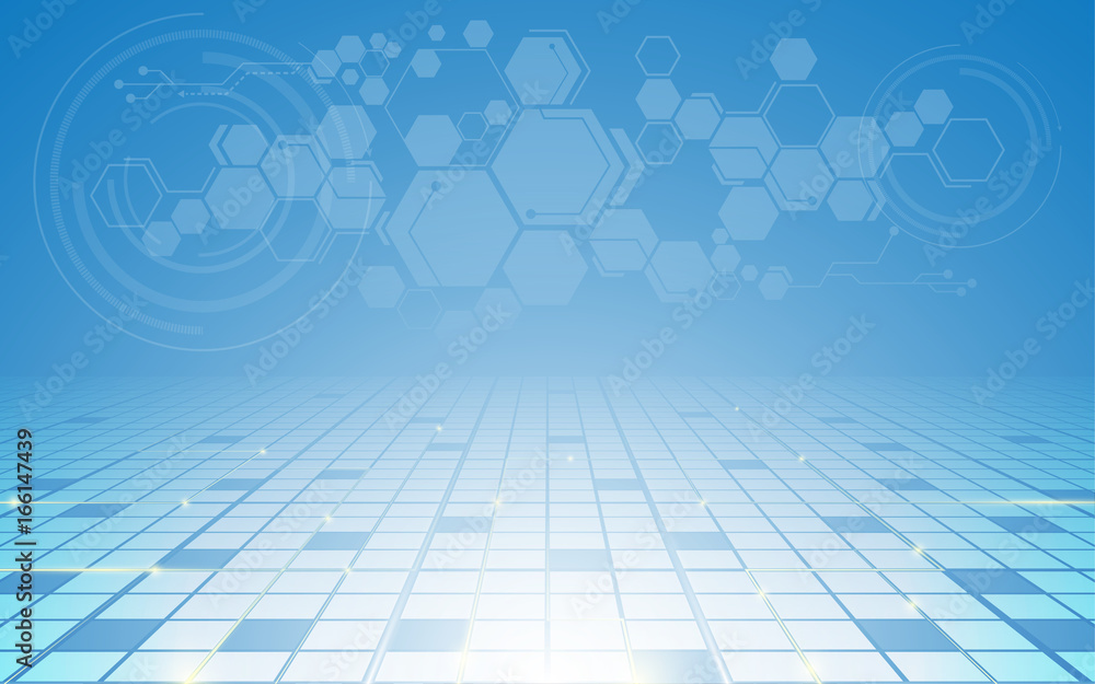 Obraz premium cyber science innovation technology futuristic concept background