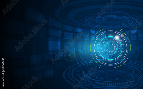 abstract futuristic circle sci fi technology innovation concept  background photo