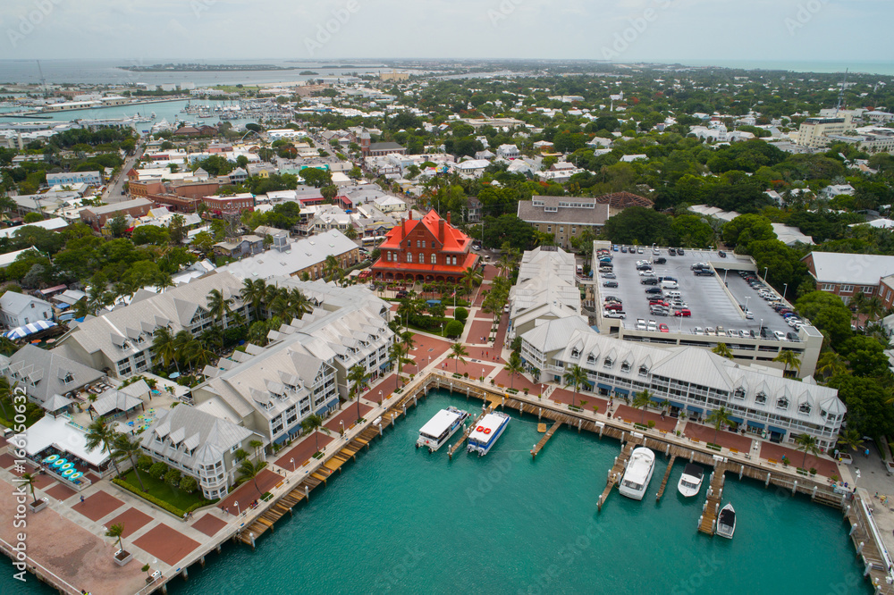Obraz premium Aerial image of Key west Mallory Square and resorts