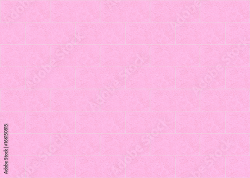3d rendering. light pink brick block wall background