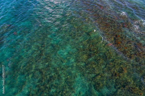 Aerial image of shallow reef tropical