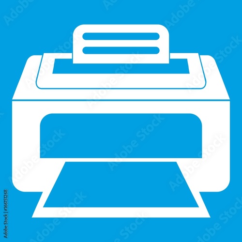 Modern laser printer icon white