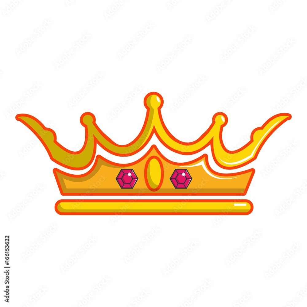 Queen crown icon, cartoon style Queen crown icon, cartoon style