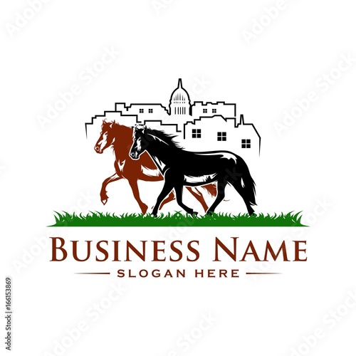 horse logo design vector
